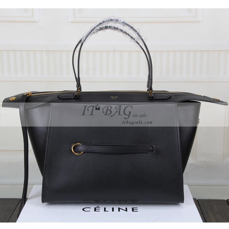 Celine piccolo sacchetto Anello in Smooth pelle di vitello nera